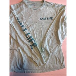 Salt Life Long Sleeve T-Shirt Kids XL Blue Ombre Excellent Cracking Claws Crab
